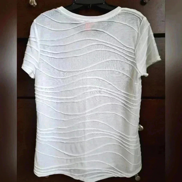 ❤️ Joe Fresh White Top Medium Short Sleeved - Picture 3 of 4